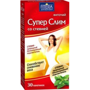 СУПЕР-СЛИМ ФИТОЧАЙ СТЕВИЯ 2Г. №30 ПАК.