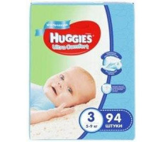 ХАГГИС ПОДГУЗНИКИ УЛЬТРА КОМФОРТ 5-9КГ Д/МАЛ. №94 [HUGGIES]