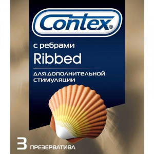 КОНТЕКС ПРЕЗЕРВАТИВ RIBBED РЕБРИСТЫЕ №3 [CONTEX]