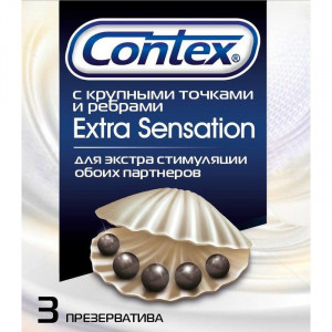 КОНТЕКС ПРЕЗЕРВАТИВ EXTRA SENSATION №3 ДОП.ОЩУЩЕНИЯ [CONTEX]