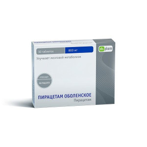 ПИРАЦЕТАМ-OBL 800МГ. №30 ТАБ. П/О /ОБОЛЕНСКОЕ/