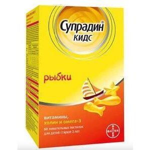 СУПРАДИН КИДС РЫБКИ №60 ПАСТИЛКИ ЖЕВ.