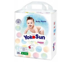 ЙОКОСАН ПОДГУЗНИКИ-ТРУСИКИ 9-14КГ. Р.L №18 [YOKOSUN]