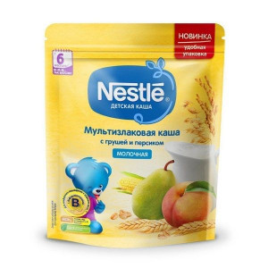 НЕСТЛЕ КАША 220Г. МУЛЬТИЗЛАК. ГРУША+ПЕРСИК БИФИДО МОЛ. 6+МЕС. [NESTLE]