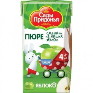 САДЫ ПРИДОНЬЯ ПЮРЕ 125Г. ЯБЛОКО Б/САХ. 4МЕС.