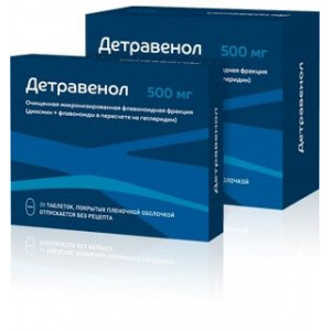ДЕТРАВЕНОЛ 500МГ. №60 ТАБ. П/П/О