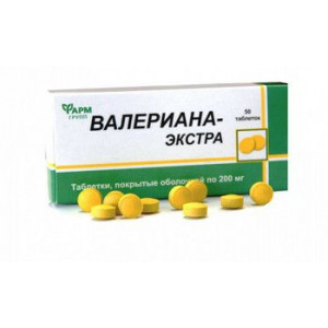 ВАЛЕРИАНА ЭКСТРА 200МГ. №50 ТАБ. П/О /ФАРМГРУПП/