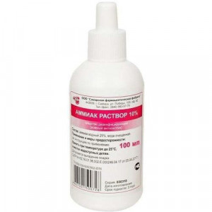 АММИАК 100МГ/МЛ. 100МЛ. №1 Р-Р Д/НАРУЖ./ИНГ. ФЛ. /САМАРАМЕДПРОМ/