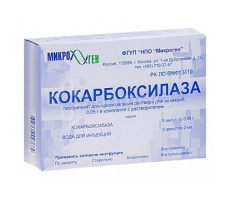 КОКАРБОКСИЛАЗА 50МГ. ЛИОФ. Д/Р-РА Д/В/В,В/М + Р-ЛЬ 2МЛ. №5 АМП. (ККБ)