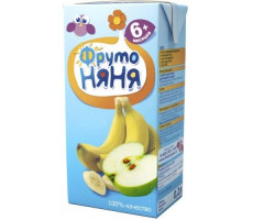 ФРУТОНЯНЯ НЕКТАР (СОК) 200МЛ. ЯБЛОКО+БАНАН МЯК. Б/САХ.