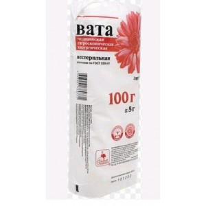 ВАТА ХИРУРГ. Н/СТЕР. ГИГРОСК. ЗИГ-ЗАГ 100Г. /НИКА/