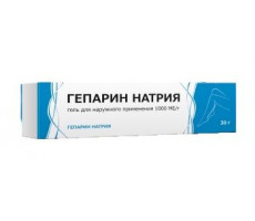 ГЕПАРИН НАТРИЯ 1000МЕ/Г. 30Г. ГЕЛЬ Д/НАРУЖ.ПРИМ. /ТУЛЬСКАЯ ФФ/