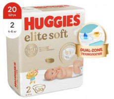 ХАГГИС ПОДГУЗНИКИ ЭЛИТ СОФТ 2 4-6КГ №20 [HUGGIES]
