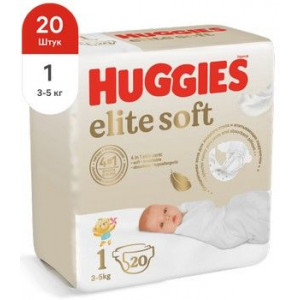 ХАГГИС ПОДГУЗНИКИ ЭЛИТ СОФТ 1 3-5КГ №20 [HUGGIES]