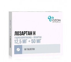 ЛОЗАРТАН-Н 12,5МГ.+50МГ. №90 ТАБ. П/П/О /АТОЛЛ/ОЗОН/